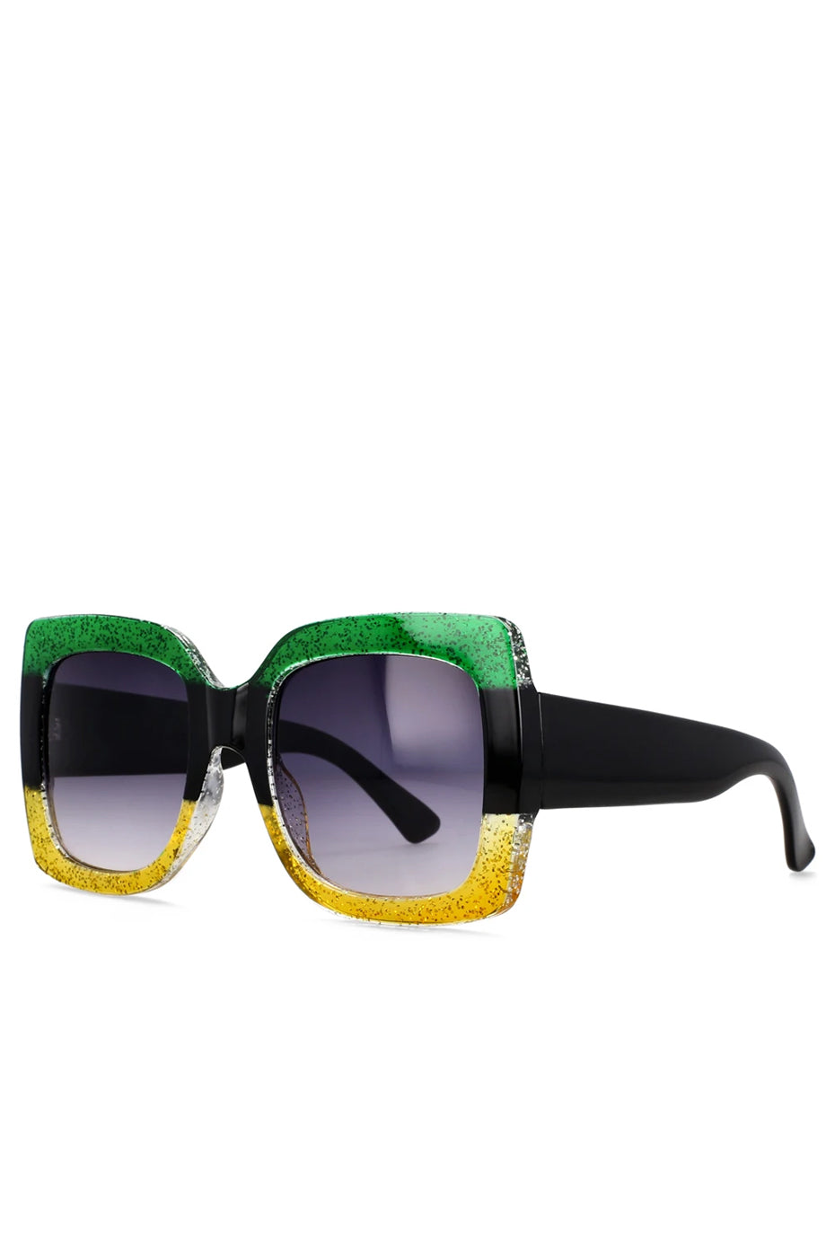 Esmelle Πράσινα Κίτρινα Oversized Γυαλιά Ηλίου Τετράγωνα | Γυναικεία Γυαλιά Ηλίου - Regardez | Esmelle Green Yellow Oversized Fashion Sunglasses