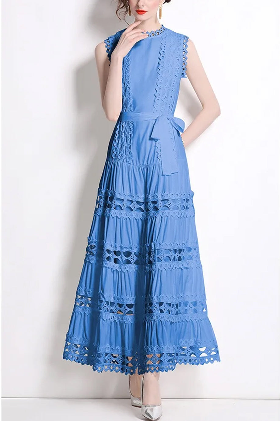 Eviade Μακρύ Φόρεμα με Βολάν | Φορέματα - Dresses | Eviade Long Ruffled Dress