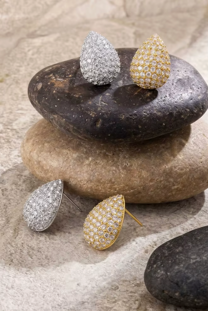 Pave Σκουλαρίκια με Κρύσταλλα | Σκουλαρίκια - Earrings | Pave Crystal Earrings