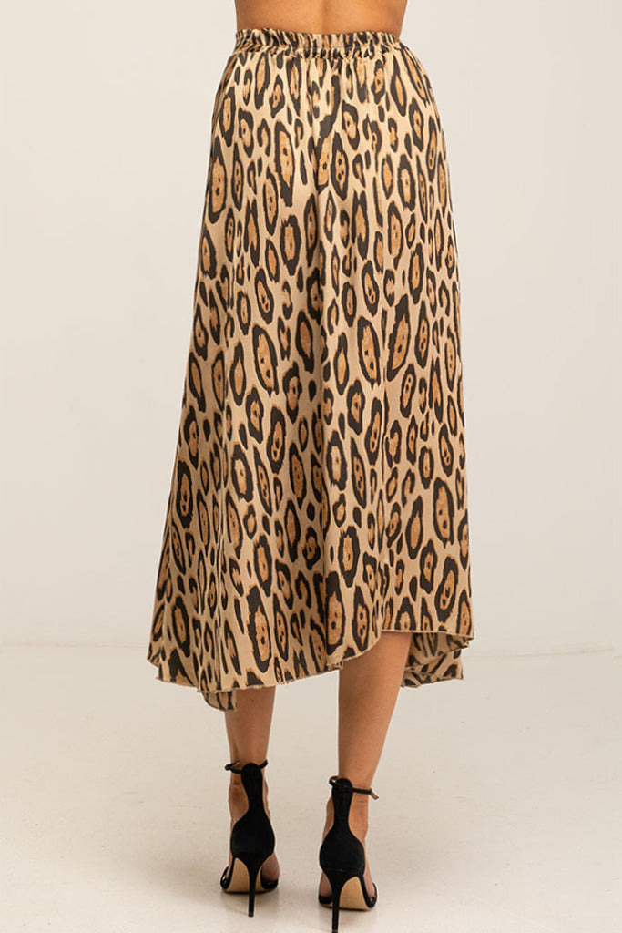 Shade Ασύμμετρη Φούστα με Animal Print | Γυναικεία Ρούχα - Φούστες - Skirts| Shade Asymmetrical Skirt with Animal Print