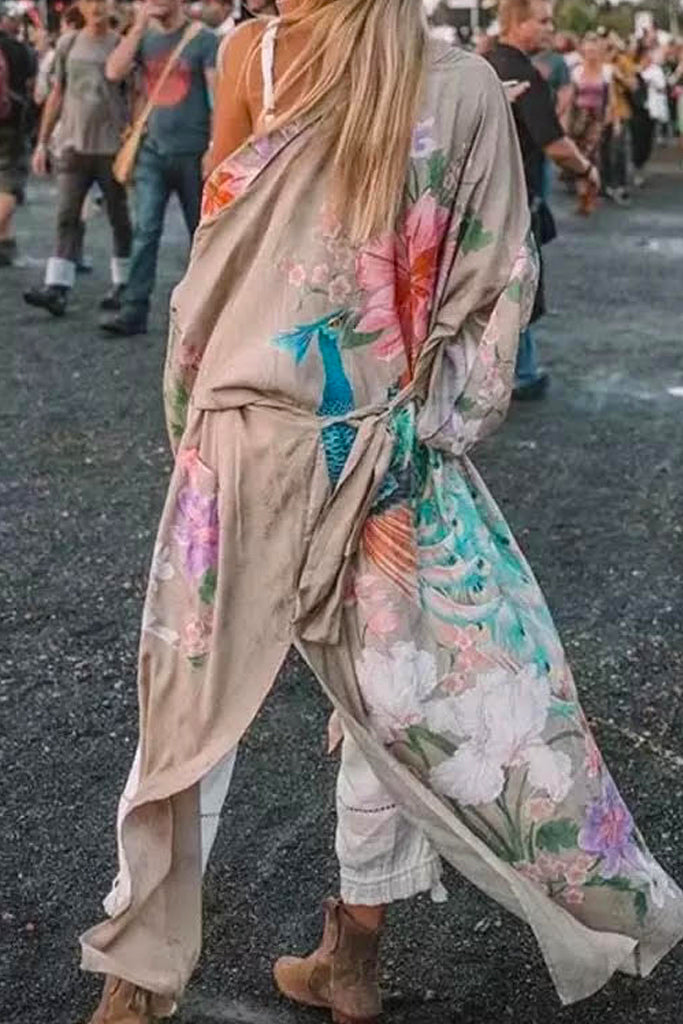 Blooming Εμπριμέ Κιμονό