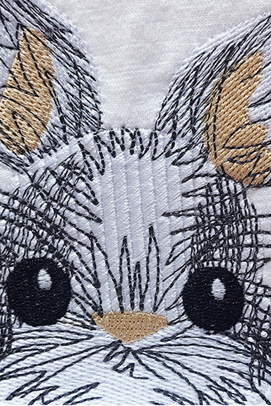 Rabbit Μαύρο Μπλουζάκι με Κέντημα