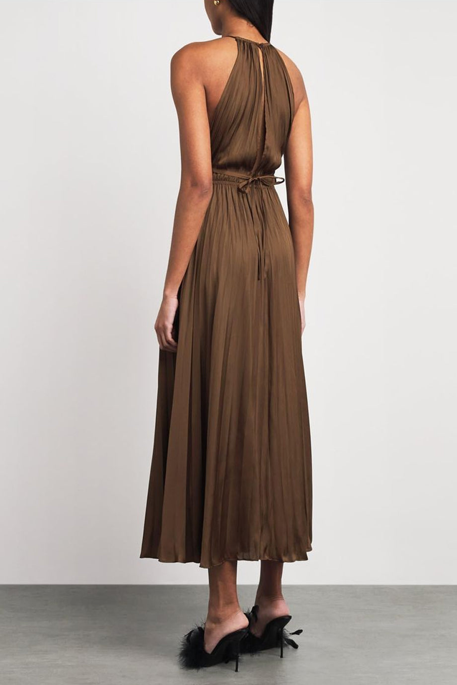 Valerisse Σατέν Πλισέ Φόρεμα | Γυναικεία Φορέματα - Evening dresses| Valerisse Satin Pleated Dress