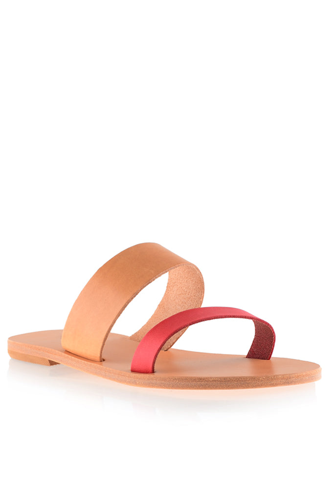 Μπεζ Κοραλλί Δερμάτινα Σανδάλια - GRAECUS Sandals | Γυναικεία Παπούτσια