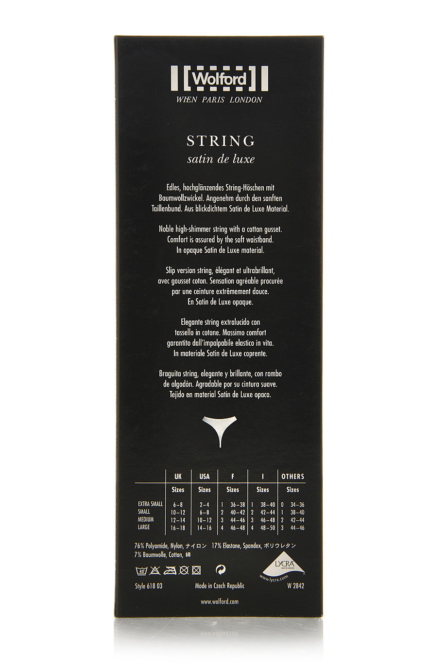 Μπεζ Στρινγκ - Wolford Satin De Luxe 61803 | Γυναικεία Εσώρουχα